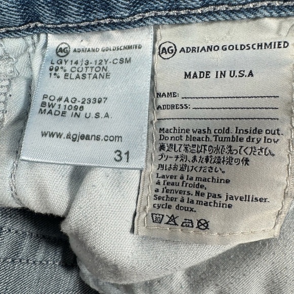 Adriano Goldschmied The Piper Crop Jeans Womens Size 31 Medium Blue Mid Rise - Picture 7 of 14